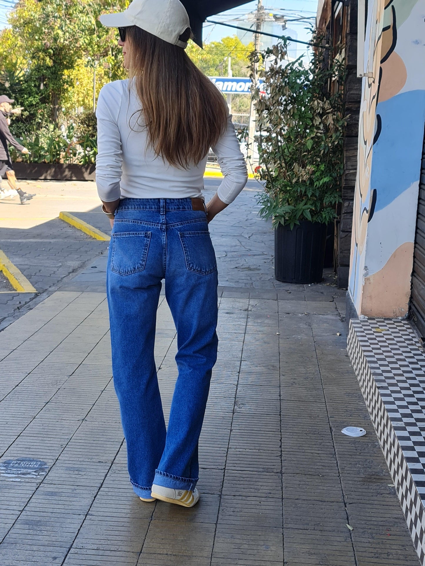 JEANS DIANA AZUL MEDIO. - Quemepongo
