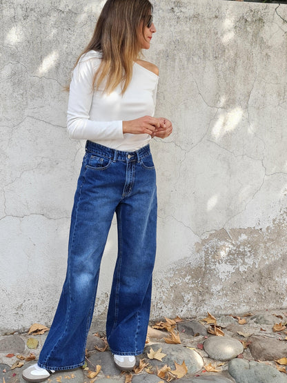 JEANS AGUSTINA AZUL. - Quemepongo