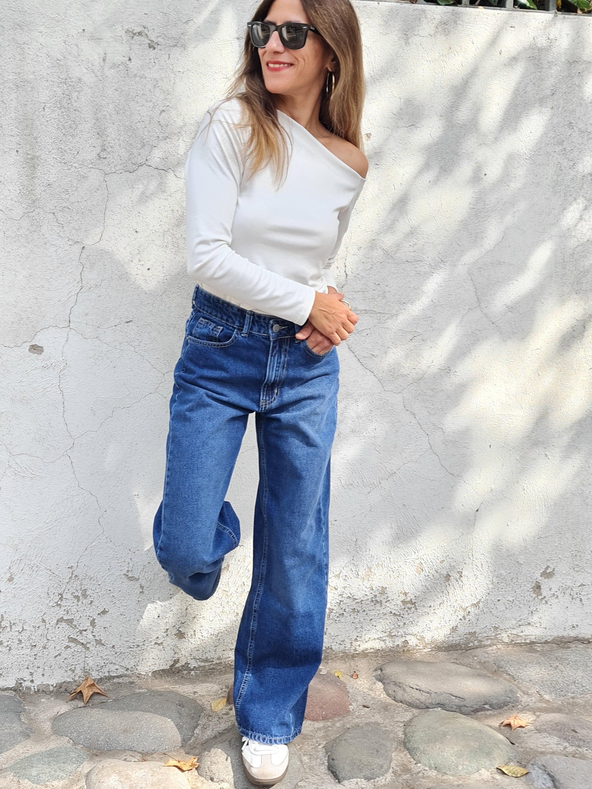 JEANS AGUSTINA AZUL. - Quemepongo