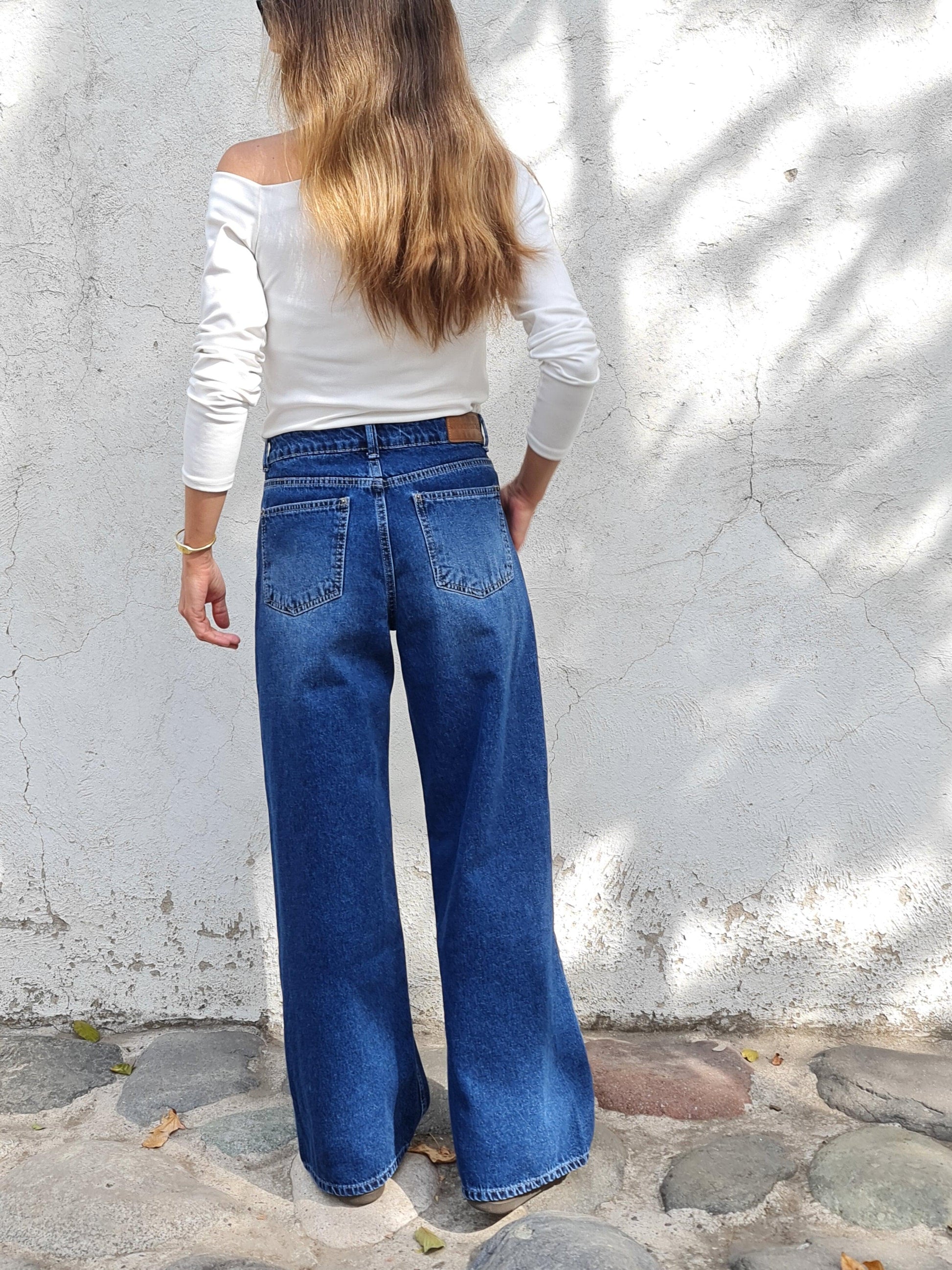 JEANS AGUSTINA AZUL. - Quemepongo