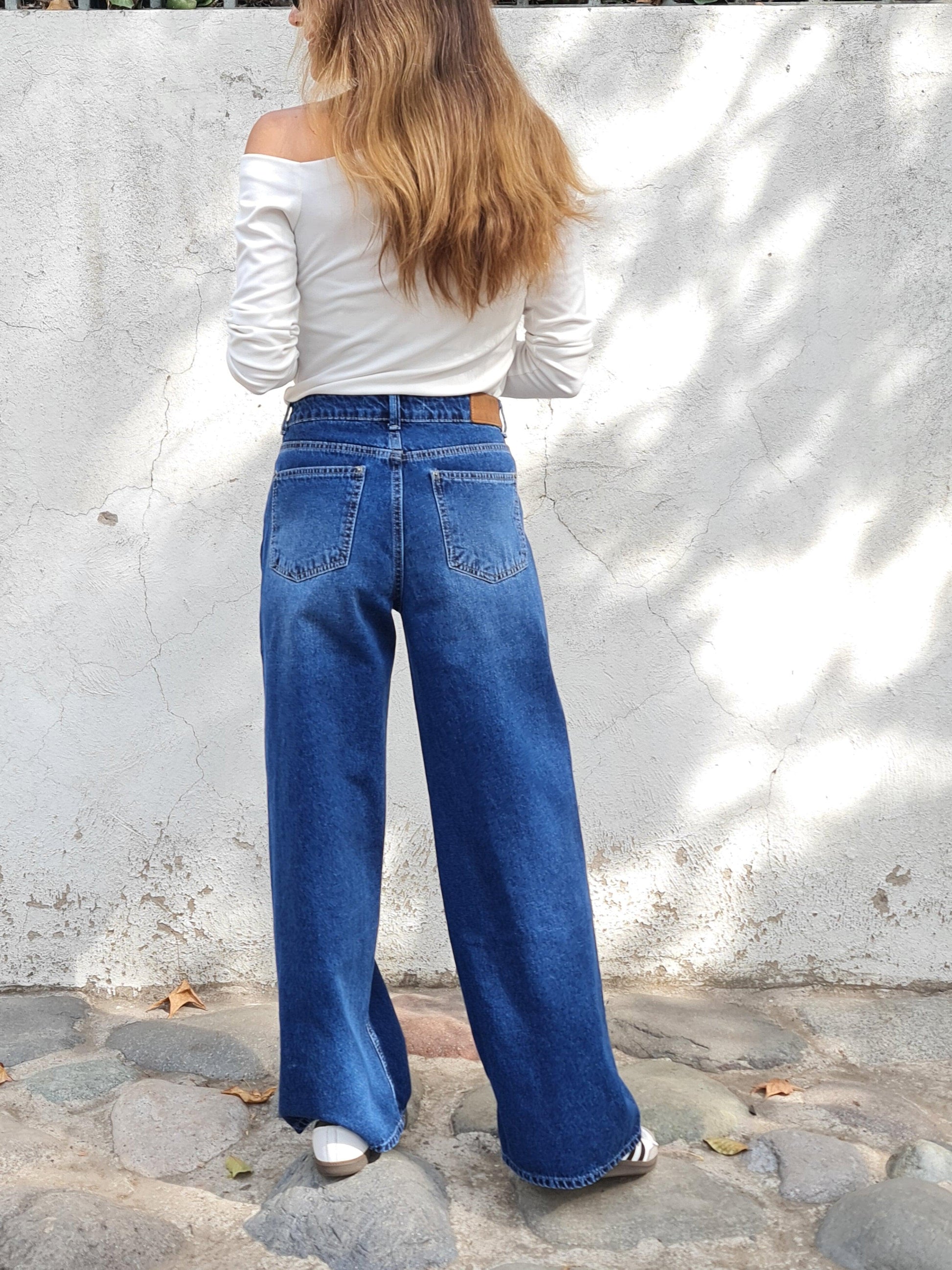 JEANS AGUSTINA AZUL. - Quemepongo