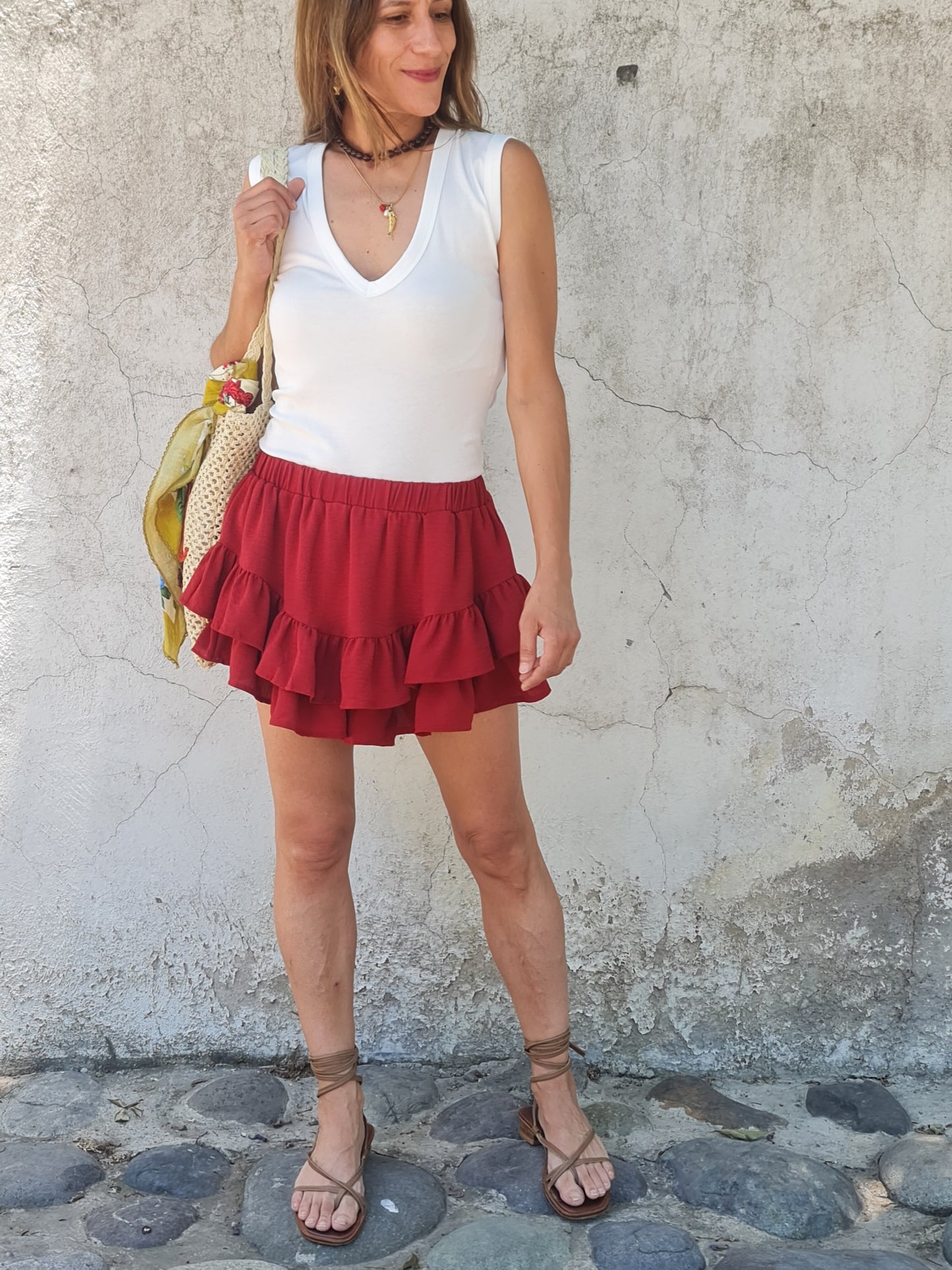 SHORT VUELOS ROJO ITALIANO -40%DCTO
