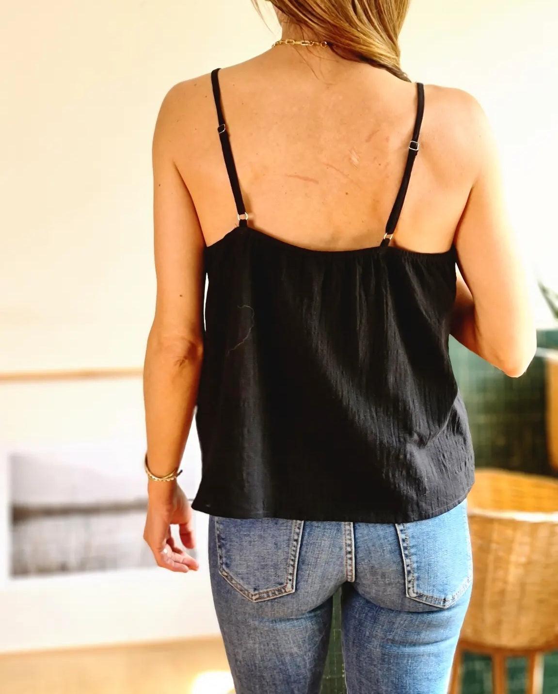 BLUSA CARLOTA NEGRA -70% DE DCTO. - Quemepongo