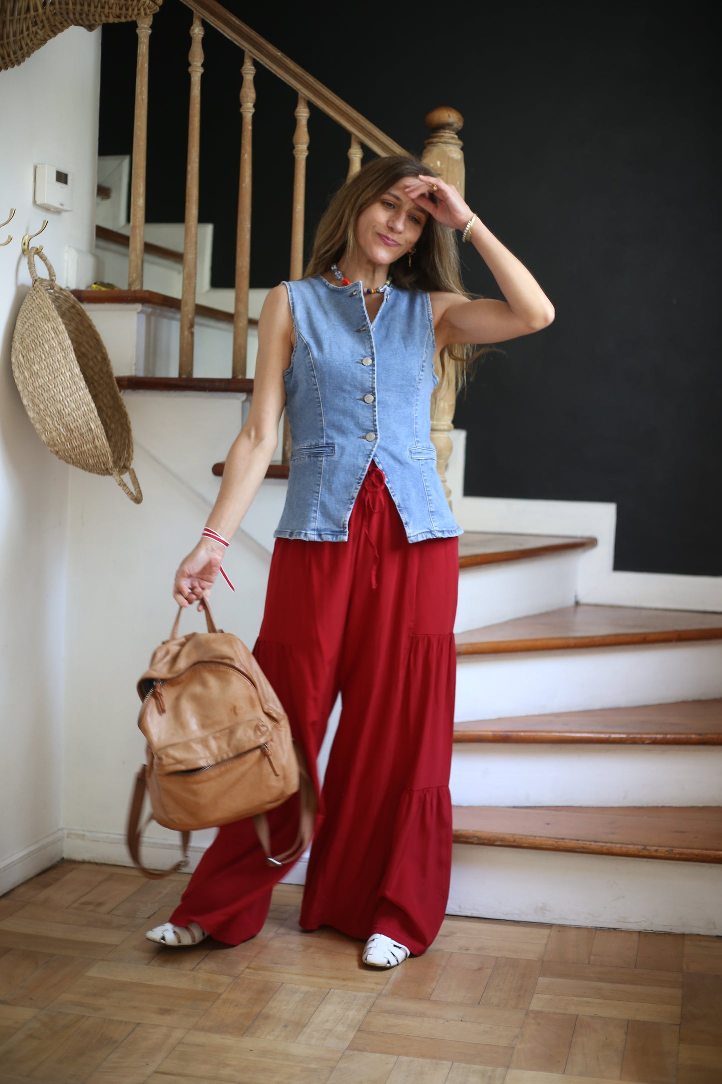 PANTALON AMPARO ROJO ITALIANO -60% DCTO.