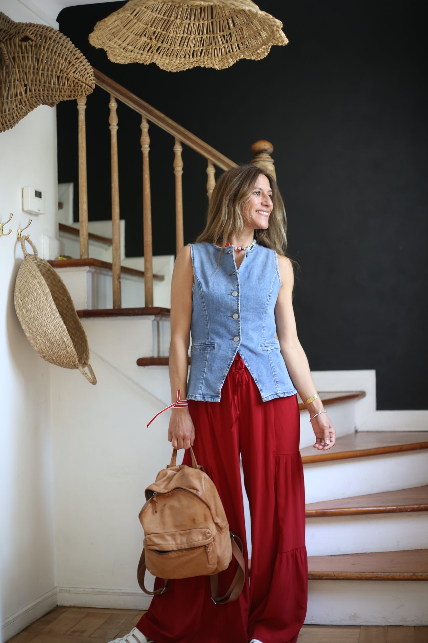 PANTALON AMPARO ROJO ITALIANO -60% DCTO.