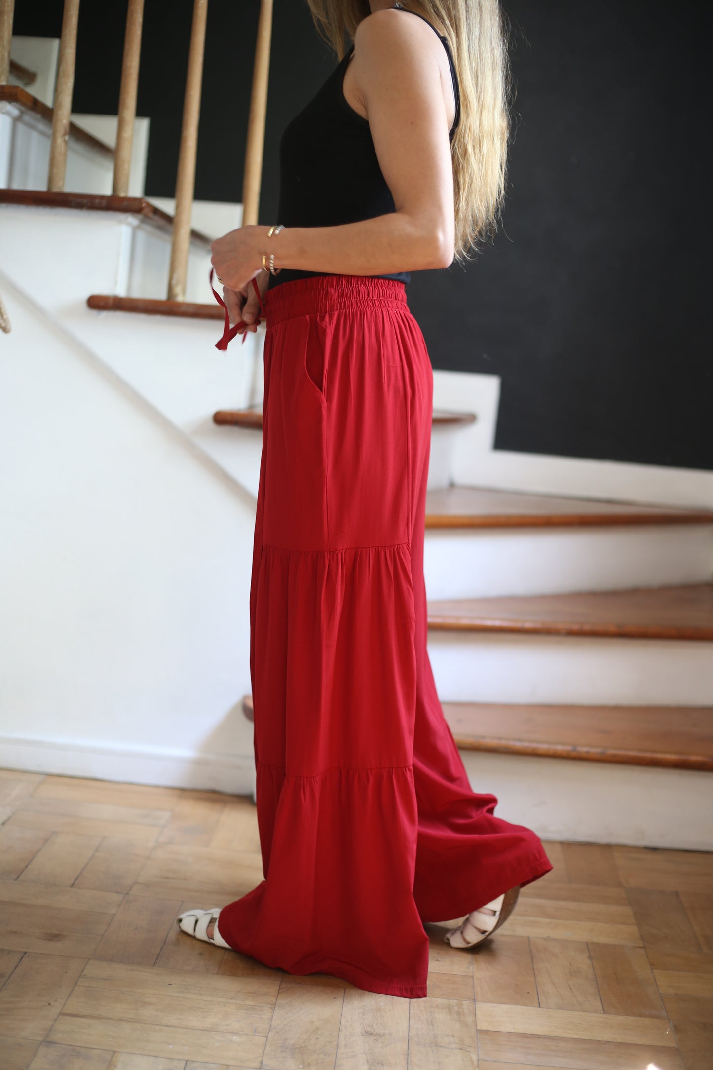PANTALON AMPARO ROJO ITALIANO -60% DCTO.