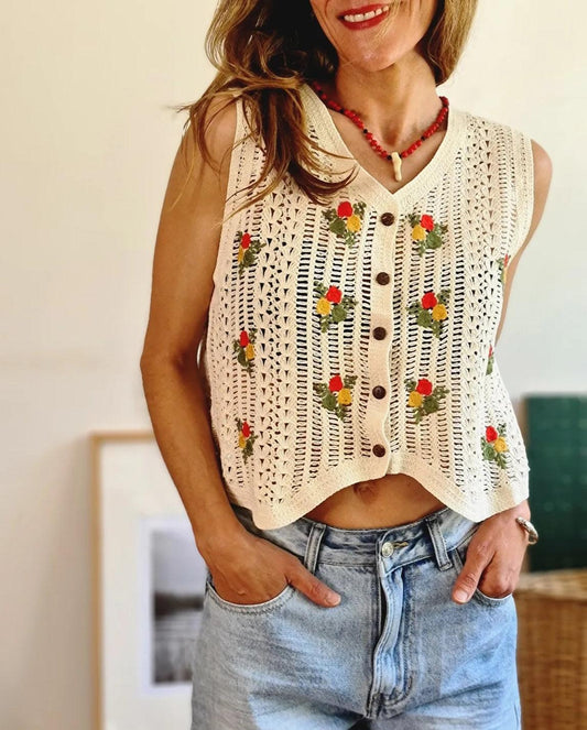 TOP CROCHET MANUELA -70% DE DCTO. - Quemepongo