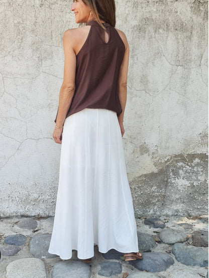 POLLERA LINO AURA BLANCA-50% DCTO.
