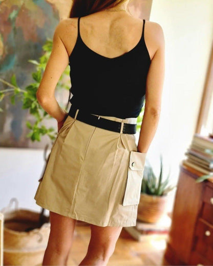 MINI CARGO BEIGE -50% DE DCTO. - Quemepongo