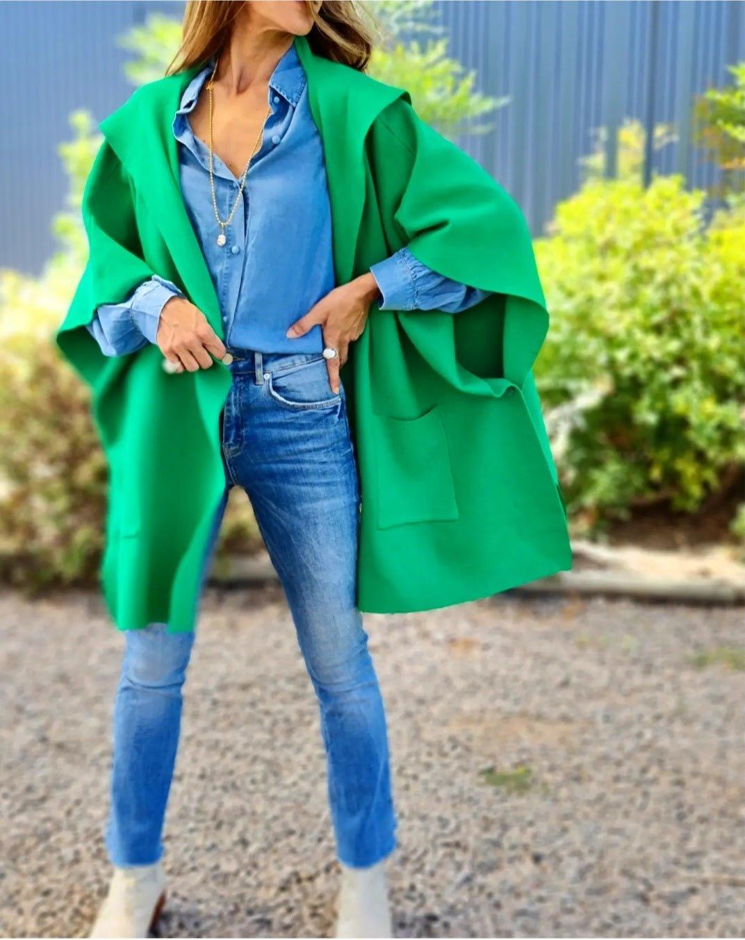 PONCHO AGUSTIN VERDE -25% DE DCTO. - Quemepongo