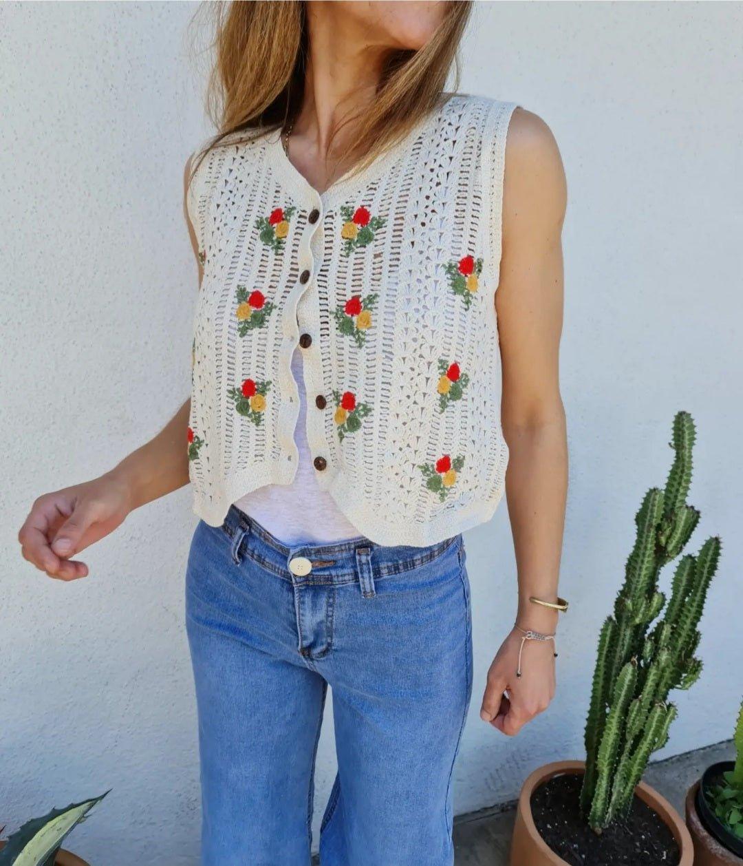 TOP CROCHET MANUELA -70% DE DCTO. - Quemepongo