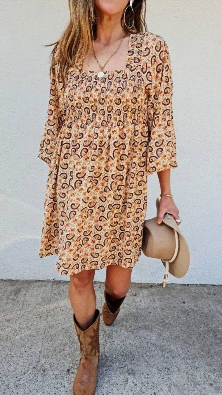 VESTIDO CAMELIA VAINILLA -60% DE DCTO. - Quemepongo